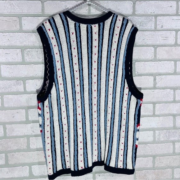 Vintage Marisa Christina Hand-Knit Bird and Birdhouse Vest Size L - Picture 4 of 9